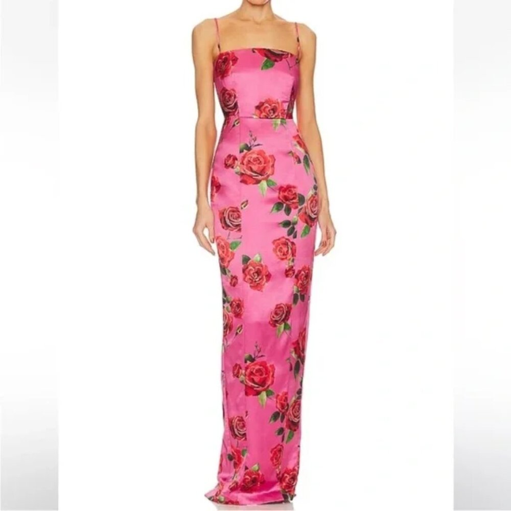 Sau Lee Sofia Dress, Size 2, Pink floral